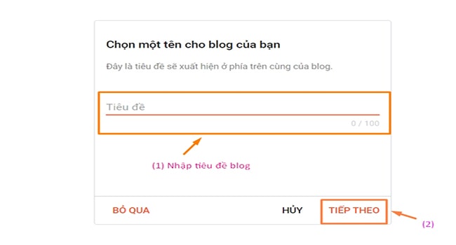 Đặt tên cho Blog